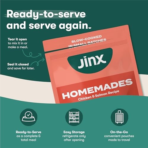 Jinx Wet Dog Food Topper, Mix with Dry Dog Food, Made with Real Salmon & Chicken, Bone Broth, No Fillers, for All Lifestages, 9oz, 1 Pack thumbnail