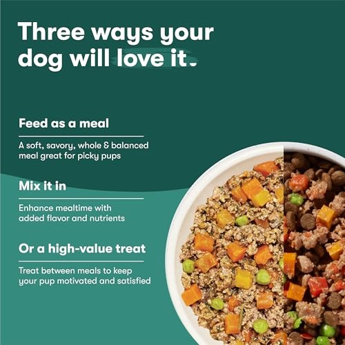 Jinx Wet Dog Food Topper, Mix with Dry Dog Food, Made with Real Salmon & Chicken, Bone Broth, No Fillers, for All Lifestages, 9oz, 1 Pack thumbnail