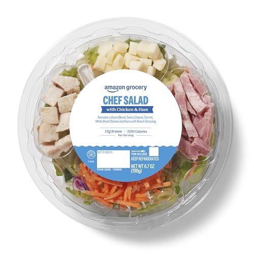 Amazon Grocery, Chef Salad with Chicken & Ham, 6.7 Oz (Previously Amazon Fresh Brand, Packaging May Vary)