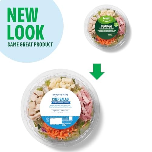 Amazon Grocery, Chef Salad with Chicken & Ham, 6.7 Oz (Previously Amazon Fresh Brand, Packaging May Vary) thumbnail