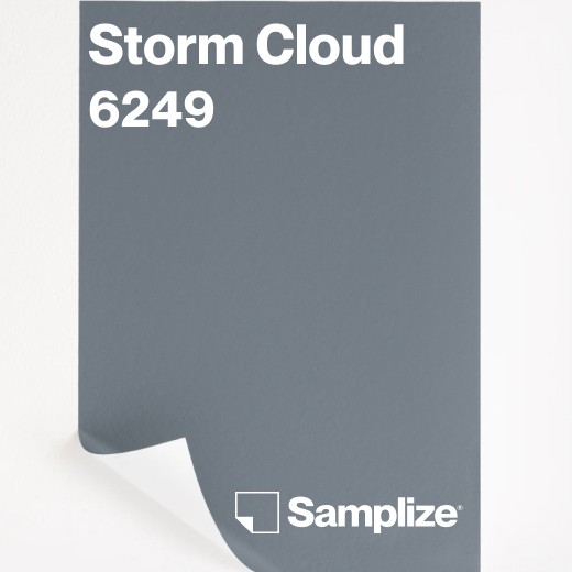 Sherwin-Williams Large Peel-and-Stick Paint Sample - Storm Cloud (6249) - Medium Blue Gray - Adhesive Backing, 15 X 18 in
