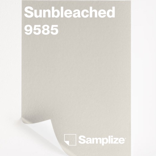 Sherwin-Williams Large Peel-and-Stick Paint Sample - Sunbleached (9585) - Light White - Adhesive Backing, 15 X 18 in