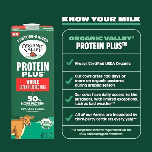 Organic Valley Protein Plus Organic Whole Ultra-Filtered Milk, 48 Fl Oz thumbnail