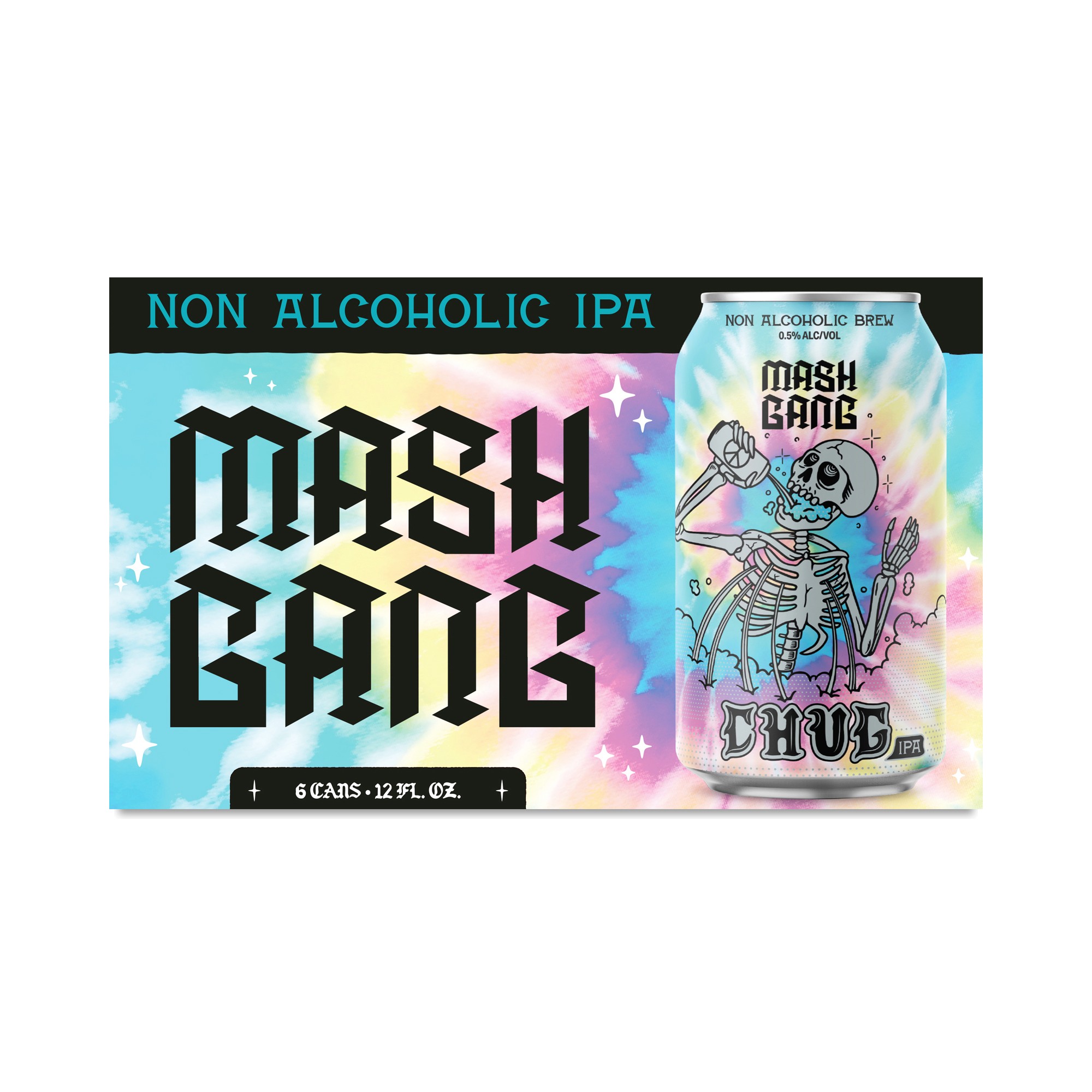 Mash Gang Chug Non-Alcoholic Hazy IPA 6 Cans (12 Fl Oz Each)