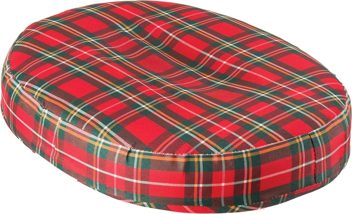 Hermell 5509-18RP 18 in. Memory Foam Donut Cushion  Red Plaid - Large