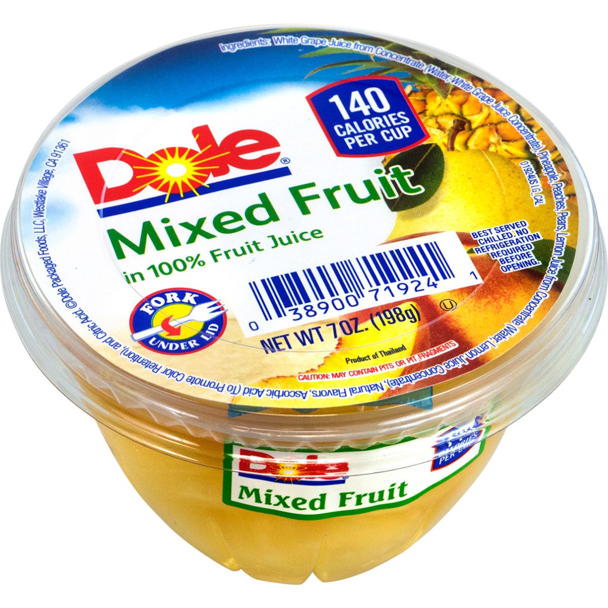 B2946974 Mixed Fruit in 100 Fruit Juice Cups, 7 Oz - Pack of 12