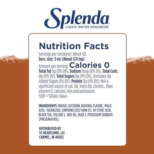 SPLENDA Liquid Water Enhancer Drops, Sugar Free, Zero Calorie, Natural Flavor, Concentrated Drink Mix, 3.11 Fl Oz Each Bottle (Variety, 3 Pack) thumbnail