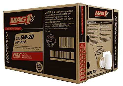 Mag 1 65666 Synthetic Blend SAE 5W-20 Motor Oil - 6 Gallon Enviro Box