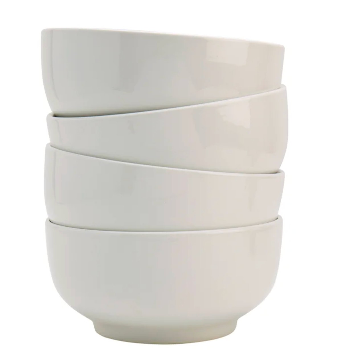 ?Denmark 4-piece White All Purpose Durable Vitrified Porcelain Bowls Ramen, Salad