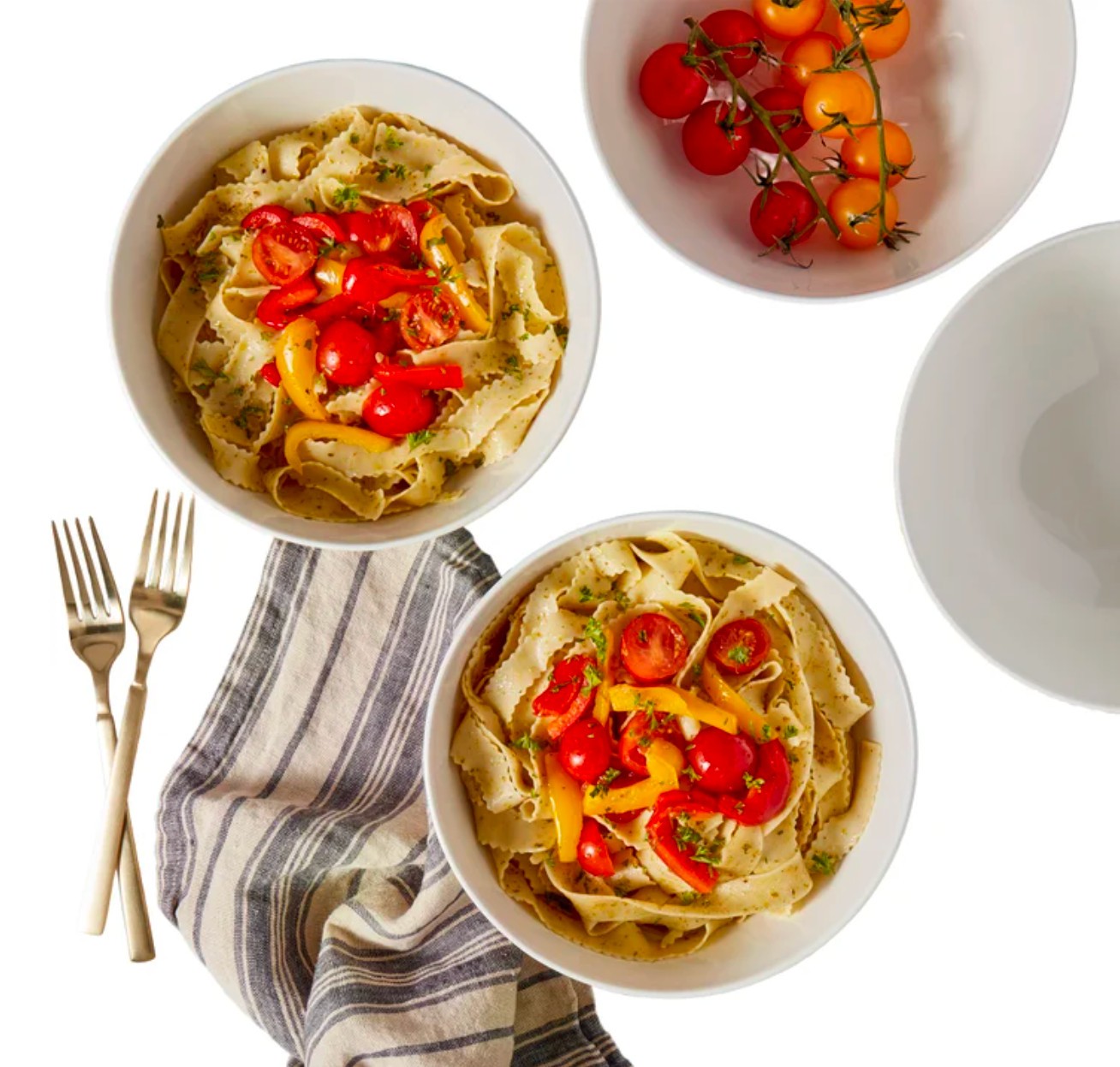 ?Denmark 4-piece White All Purpose Durable Vitrified Porcelain Bowls Ramen, Salad