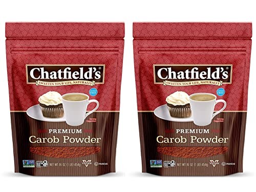 Chatfield’s All Natural Carob Powder 16-oz Pouch, Sweet and Delicious, Premium Quality, Caffeine-Free, Gluten-Free, Vegan, Kosher, Non-GMO Verified 