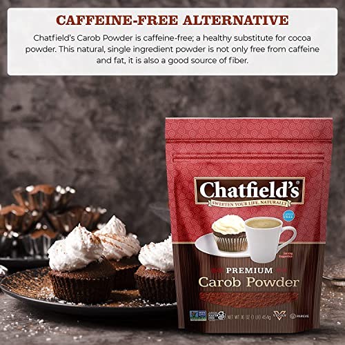 Chatfield’s All Natural Carob Powder 16-oz Pouch, Sweet and Delicious, Premium Quality, Caffeine-Free, Gluten-Free, Vegan, Kosher, Non-GMO Verified  thumbnail