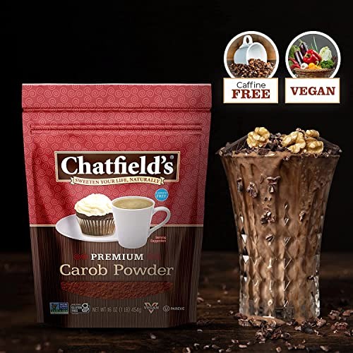 Chatfield’s All Natural Carob Powder 16-oz Pouch, Sweet and Delicious, Premium Quality, Caffeine-Free, Gluten-Free, Vegan, Kosher, Non-GMO Verified  thumbnail
