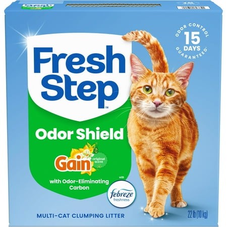 Fresh Step Odor Shield Multi Cat Clumping Litter with Febreze  Gain Original Scent  22 Lb