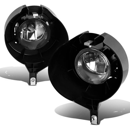 DNA Motoring FL-NS056-CH for 2005 to 2015 Nissan Frontier Pair Front Bumper Driving Fog Light Lamps Clear Lens 06 07 08 09 10 11 12 13 14