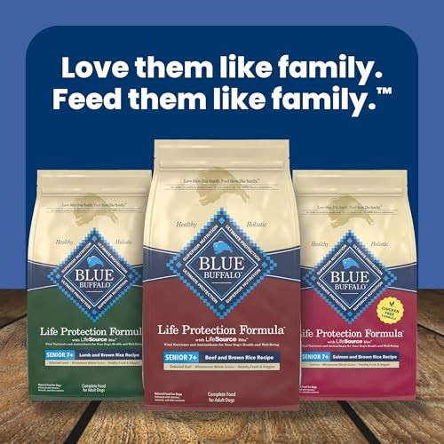Blue Buffalo Life Protection Formula with LifeSource Bits, Senior 7+ Dry Dog Food, Beef and Brown Rice Recipe, Natural Food for Dogs, 5 Lb. Bag thumbnail