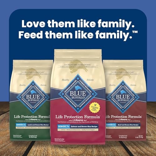 Blue Buffalo Life Protection Formula with LifeSource Bits, Senior 7+ Dry Dog Food, Salmon and Brown Rice Recipe, Chicken Free Formula, 15 Lb. Bag thumbnail