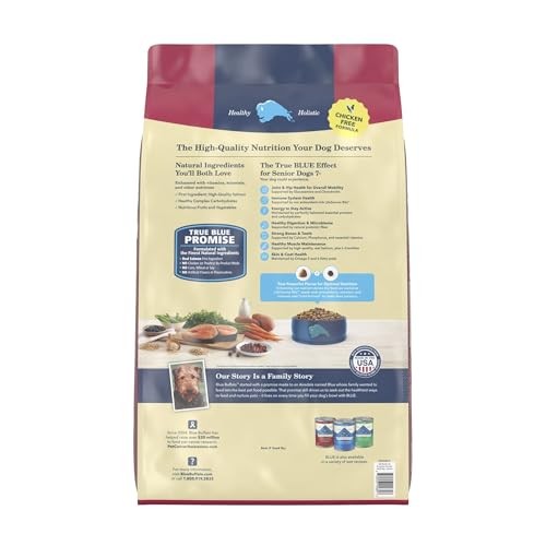 Blue Buffalo Life Protection Formula with LifeSource Bits, Senior 7+ Dry Dog Food, Salmon and Brown Rice Recipe, Chicken Free Formula, 30 Lb. Bag thumbnail