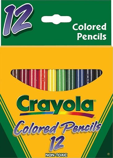 Crayola Short Barrel Colored Pencils Assorted Colors 12/Box 508982