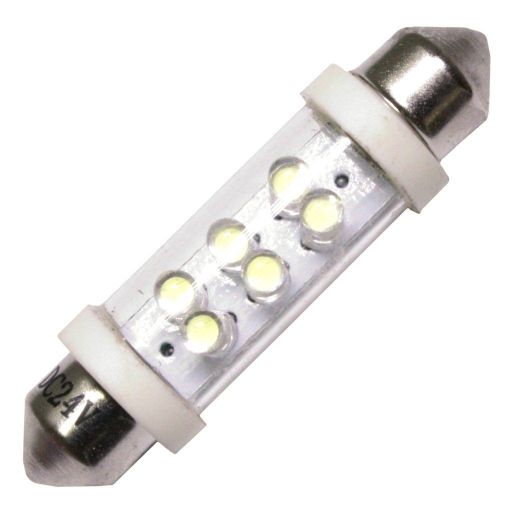 EIKO LED-24-FESTOON-W - 24 VDC LED 10x44 Festoon 6 LED White