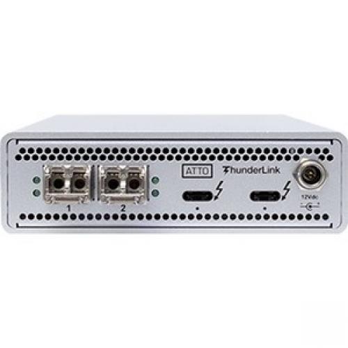 ATTO ThunderLink TLNS-3252-D00 Thunderbolt/Ethernet Host Bus Adapter - Thunderbolt 3 - 40 Gbit/s - 2 X Total Expansion Slot(s) - SFP28 - Desktop - TAA