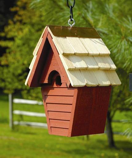 Wren-in-the-Wind Bird House in Redwood [ID 8994]