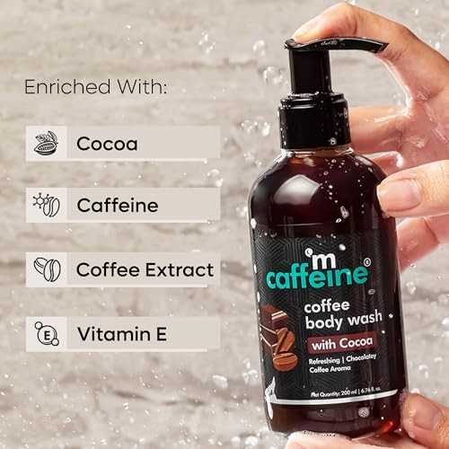 MCaffeine Coffee Body Wash with Cocoa for Refreshed & Moisturized Skin | Irresistible Chocolate Aroma | Vitamin E Rich Body Cleanser for Supple Skin | thumbnail