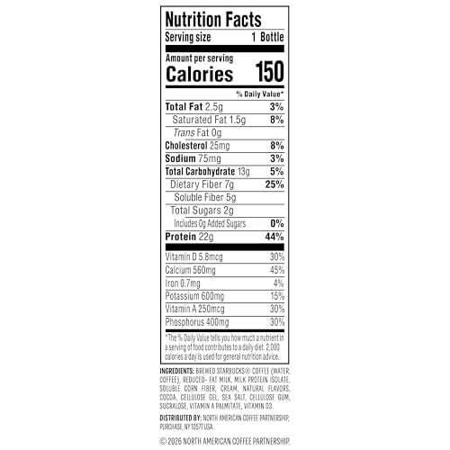 Starbucks Coffee Protein Drink Cafe Mocha 12 Fl Oz thumbnail