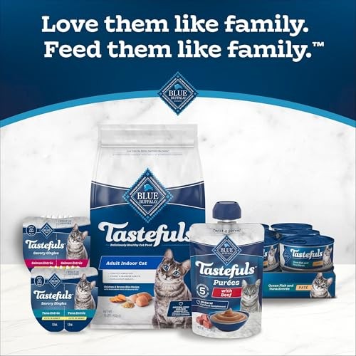 Blue Buffalo Tastefuls Purées Natural Adult Cat Food Complement with Just 5 Ingredients, Beef, 3-oz Resealable Pouch, 12-ct Multipack thumbnail