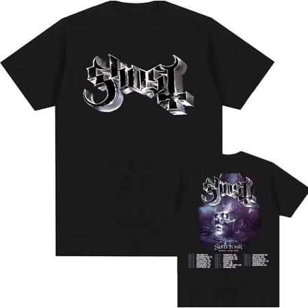 2 Sided Gh0st Skeletour World Tour T-Shirts Ghost Band Tour 2026 Shirt