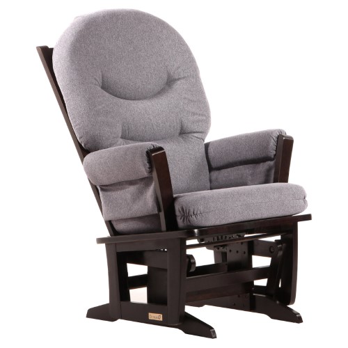 Dutailier Espresso/ Dark Grey Modern Glider