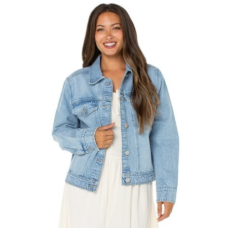 Celebrity Pink Women S Oversized Boyfriend Denim Jacket  Sizes XS-XXXL