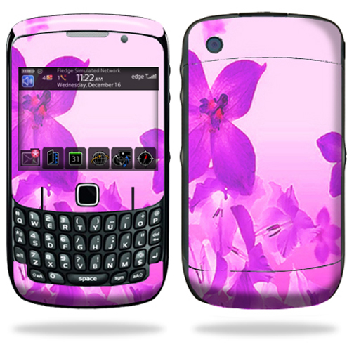 Skin Decal Wrap Compatible with Blackberry Curve 8500 8520 8530 Pink Flowers