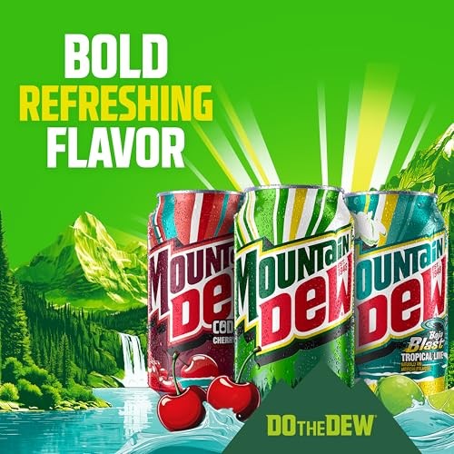 Mountain Dew Zero Sugar Soda Pop, Dirty Mountain Dew, Cream Soda Dew, 12 Fl Oz Cans, (12 Pack), Zero Calories, Zero Sugar thumbnail