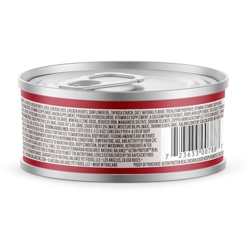Natural Balance Ultra Protein Wet Cat Food, Chicken & Duck Recipe in Broth, 2.8 Oz (Case of 12) thumbnail