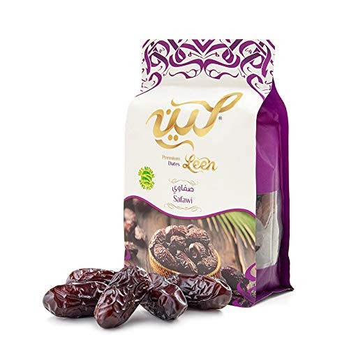 LEEN Safawi Dates Premium, 100% Natural & Hand-Picked Resealable Zipper Pouch | Soft, Naturally Sweet & Melt-in-Mouth | Authentic Dates from Al-Madina