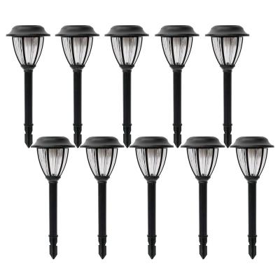 Hampton Bay Solar 15 Lumens Black Outdoor Integrated LED Path Light (10-Pack); Weather/Water/Rust Resistant thumbnail