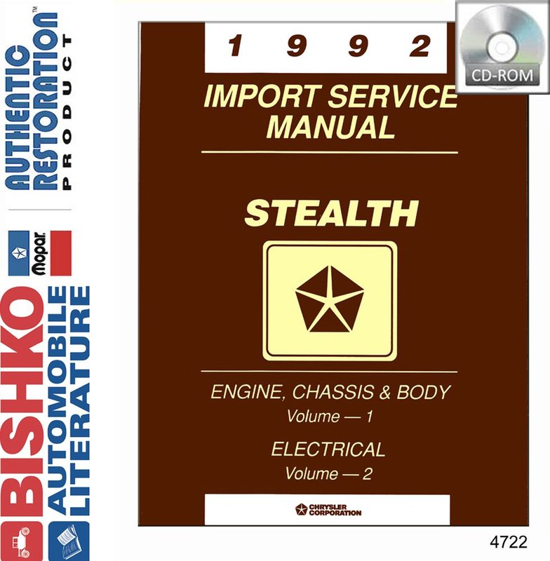 Bishko OEM Digital Repair Maintenance Shop Manual CD for Dodge Stealth 1992