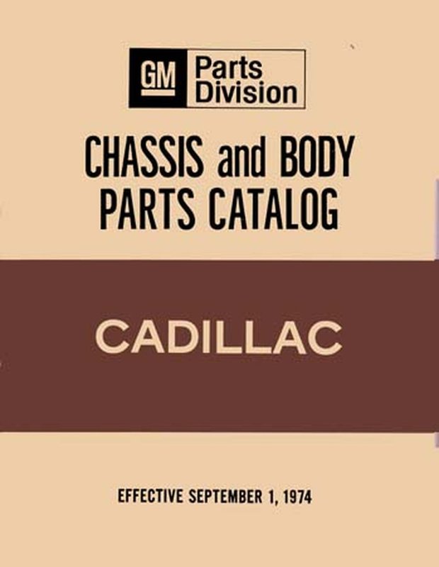 Bishko OEM Repair Maintenance Parts Book Loose Leaf for Cadillac All Models 1970 - 1975