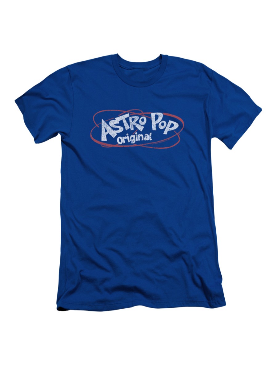 Astro Pop 1960's Rocket Pop Candy Vintage Logo Rings Adult Slim T-Shirt