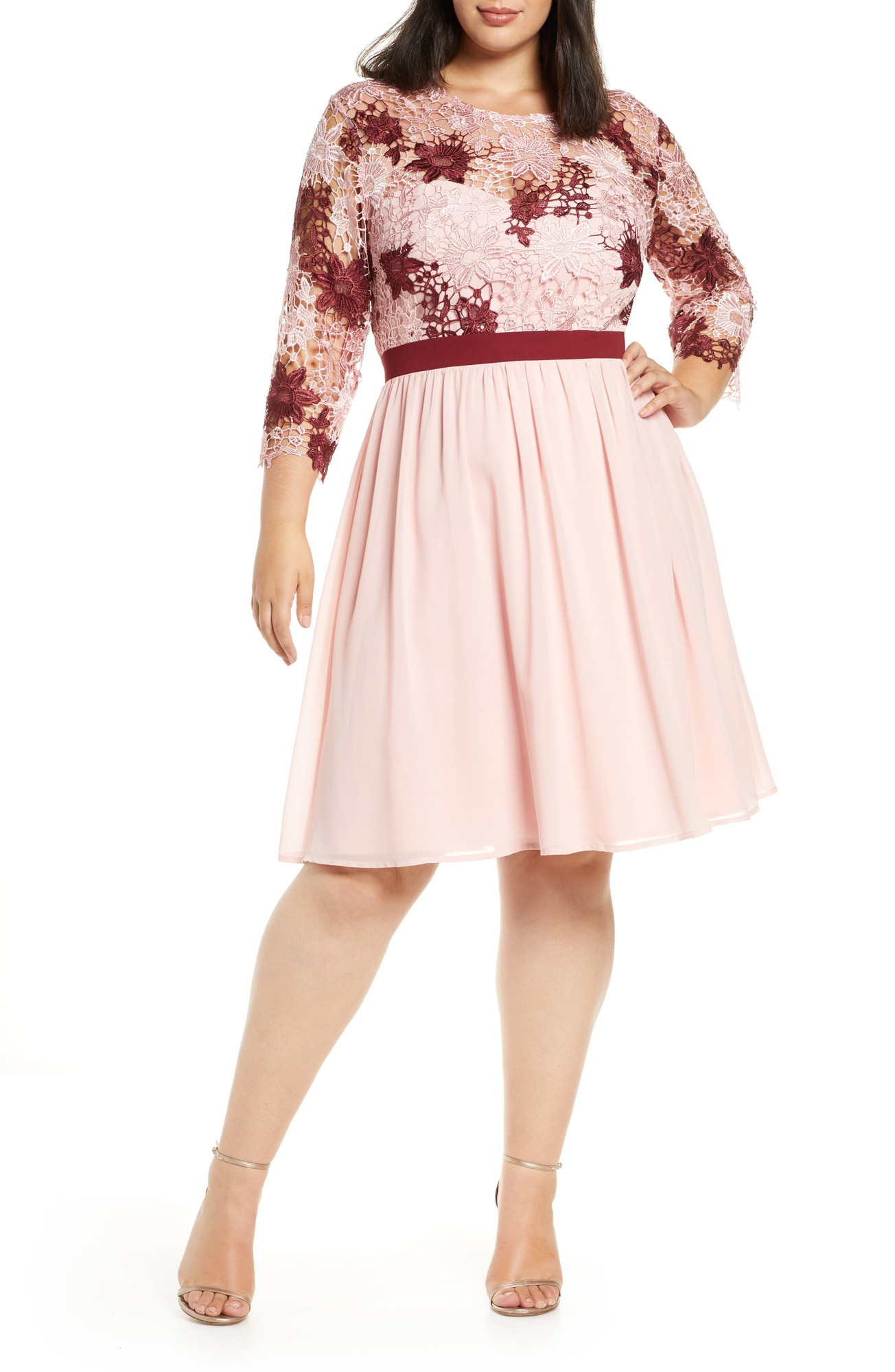 Chi Chi London Sutton Dress-Pink Dress Size 16