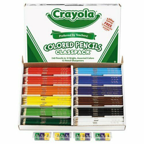 Crayola Colored Pencil Classpack, 3.3 Mm, 12 Assorted Colors per Box (CYO688024)