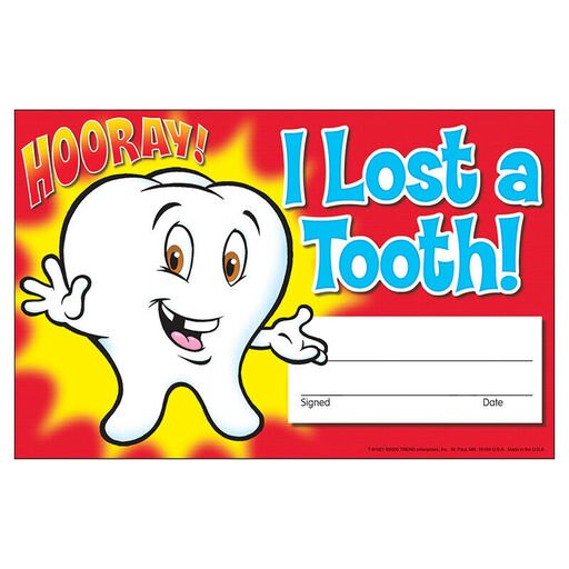 Trend Enterprises Inc Awards I Lost a Tooth Hooray 1021