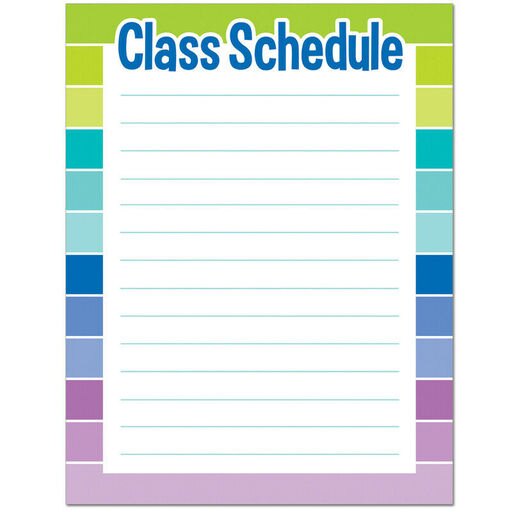 Creative Teaching Press Class Schedule Chart - Paint 1128