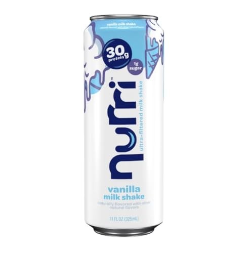 Nurri Protein Milk Shake Vanilla Flavor, 30g Protein, 1g Sugar, 150 Calories, 10 Vitamins & Minerals, 11 Fl Oz Ready-to-Drink Shakes, 15 Pack (Vanilla thumbnail