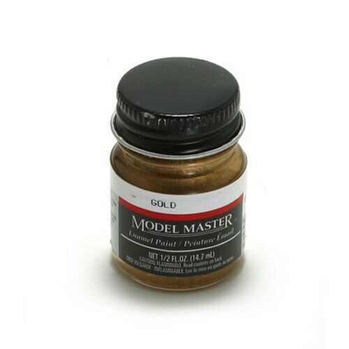 Testors 1744 Gold Enamel Paint 1/2 Oz. Semigloss