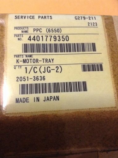 Toshiba 4401779350 K-Motor-Tray for 5540 6550 Lanier 6755 6765 Copier Part