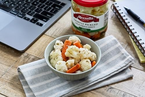 Mezzetta Pickled Vegetables Cauliflower and Carrots – Brined with Savory Herbs – Vegan Crunchy Snacks – No Artificial Colors or Flavors – Non- thumbnail