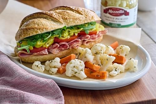 Mezzetta Pickled Vegetables Cauliflower and Carrots – Brined with Savory Herbs – Vegan Crunchy Snacks – No Artificial Colors or Flavors – Non- thumbnail