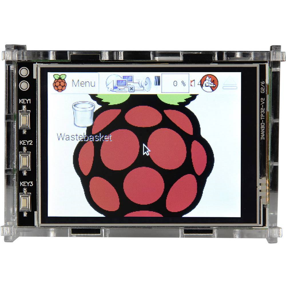 Joy-it Housing Case for Raspberry Pi 3.2 Inch Display Clear Acrylic
